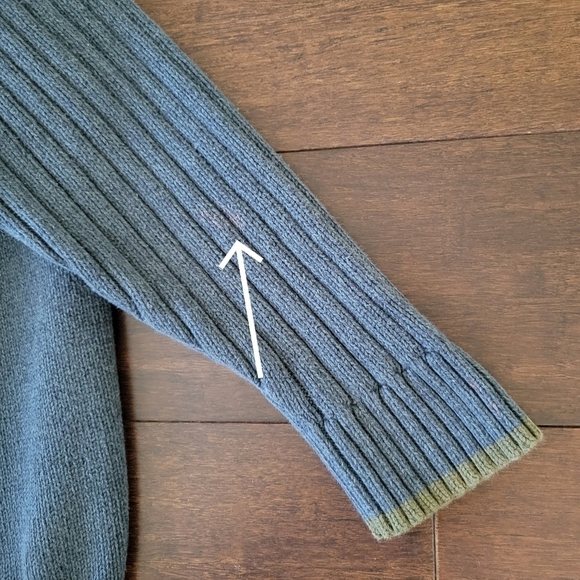 Columbia Men's Blue Ribbed Crew Neck Long Sleeve Knit Sweater Size L 100% Cotton - Picture 6 of 9